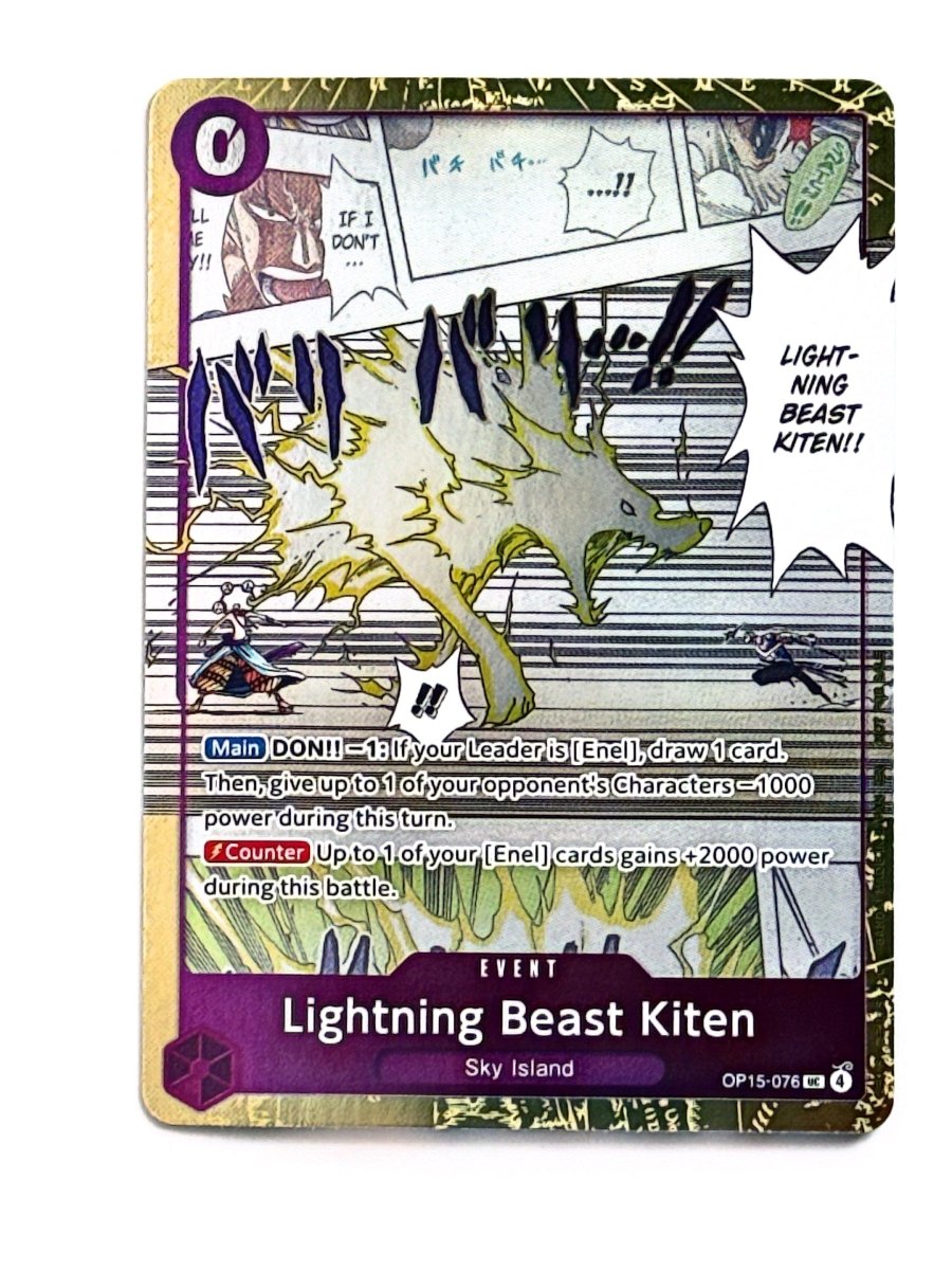 One Piece - Lightning Beast Kiten (Dash Pack) - Adventure on Kami's Island (OP15 - EB04) by TCGDON on MYNTED