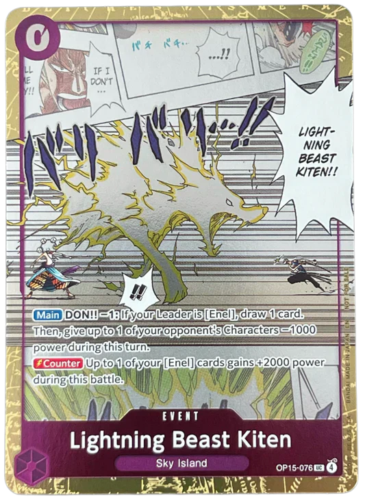 One Piece - Lightning Beast Kiten (Dash Pack) - Adventure on Kami's Island (OP15 - EB04) by TCGDON on MYNTED