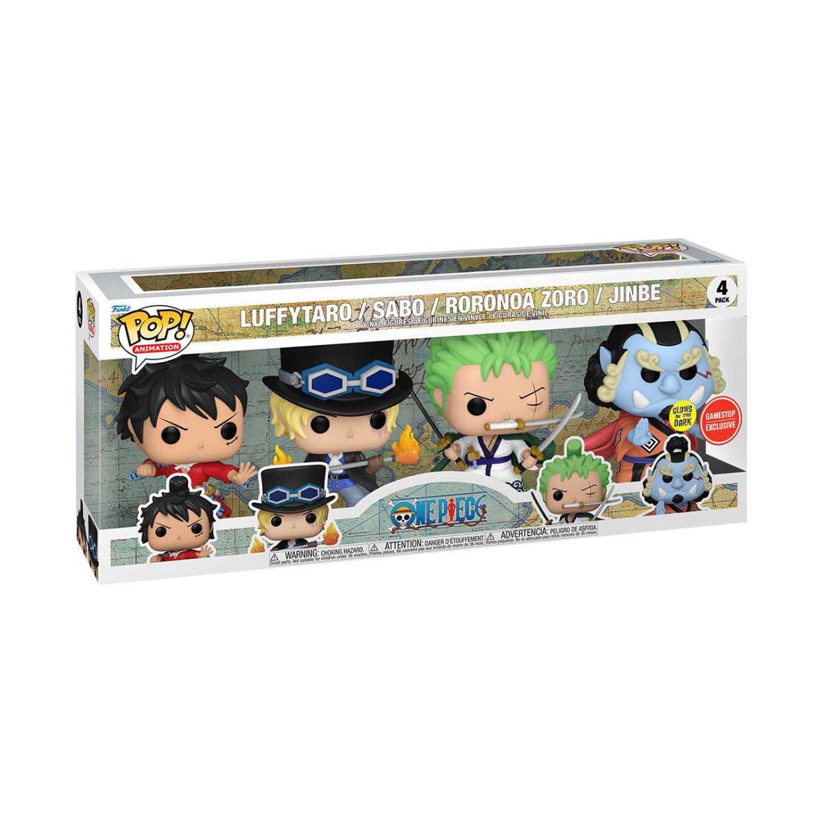 One Piece Luffytaro / Sabo / Roronoa Zoro / Jinbe (4 Pack) Gamestop Exclusive by Schmutzfink TCG on MYNTED