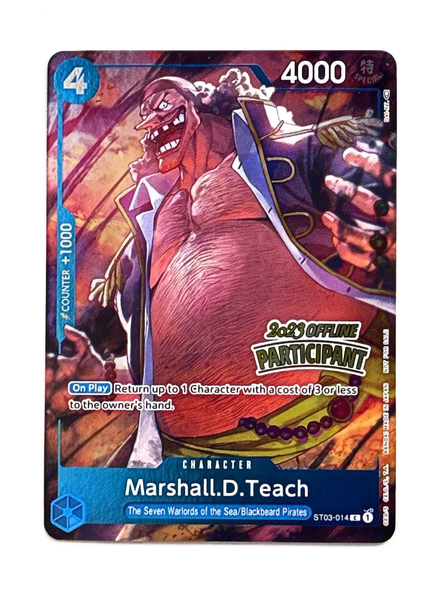 One Piece - Marshall D Teach (Offline Regional 2023) [Participant] - One Piece Promotion Cards (OP - PR) by TCGDON on MYNTED