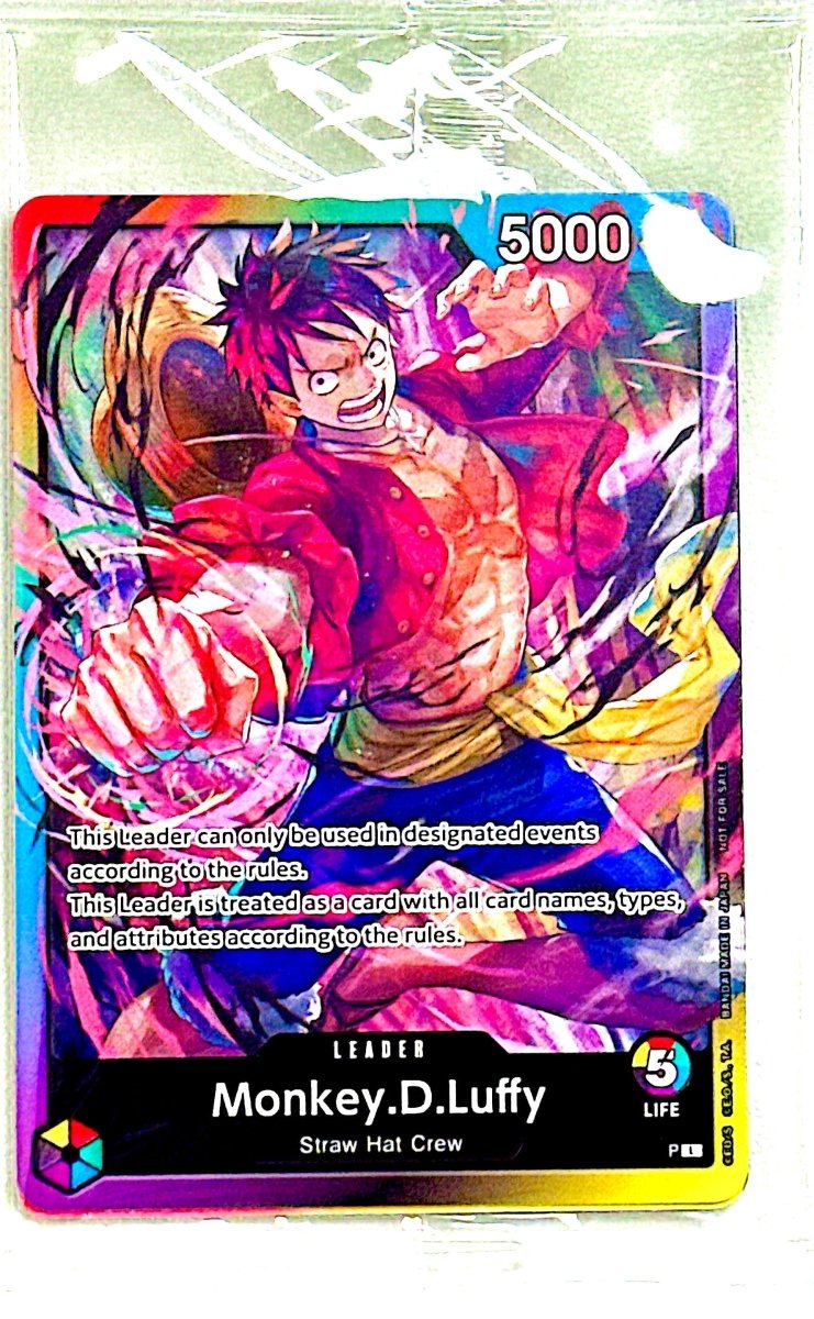 One Piece - Monkey.D.Luffy (2nd Anniversary Stamped Promo) - Sealed Pack with Promo Leader Card and Don!! Card by TCGDON on MYNTED