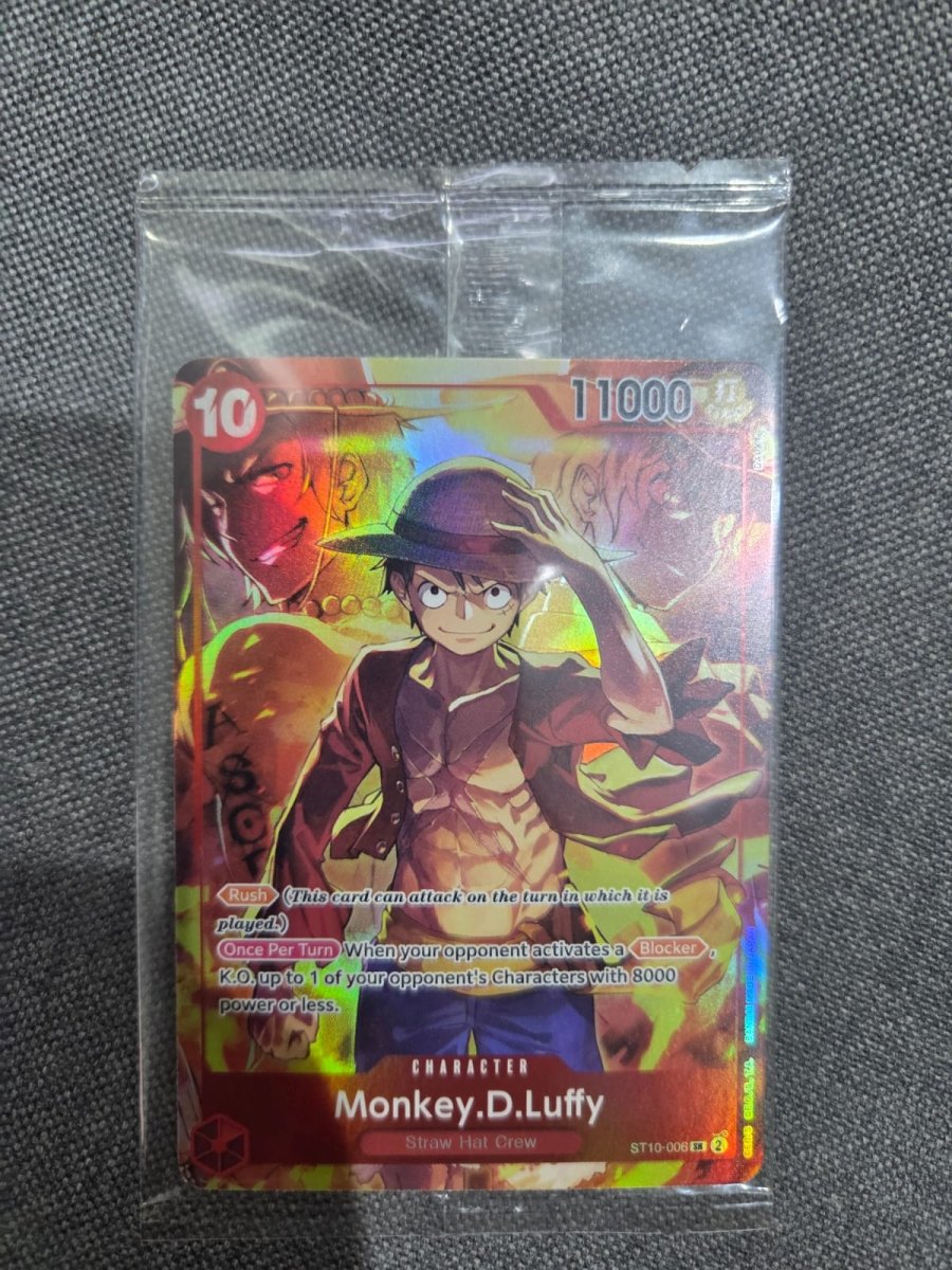 One Piece Monkey.D.Luffy (Treasure Booster Set) ST10-006 FOIL Promo Card Sealed by Apex Cards on MYNTED