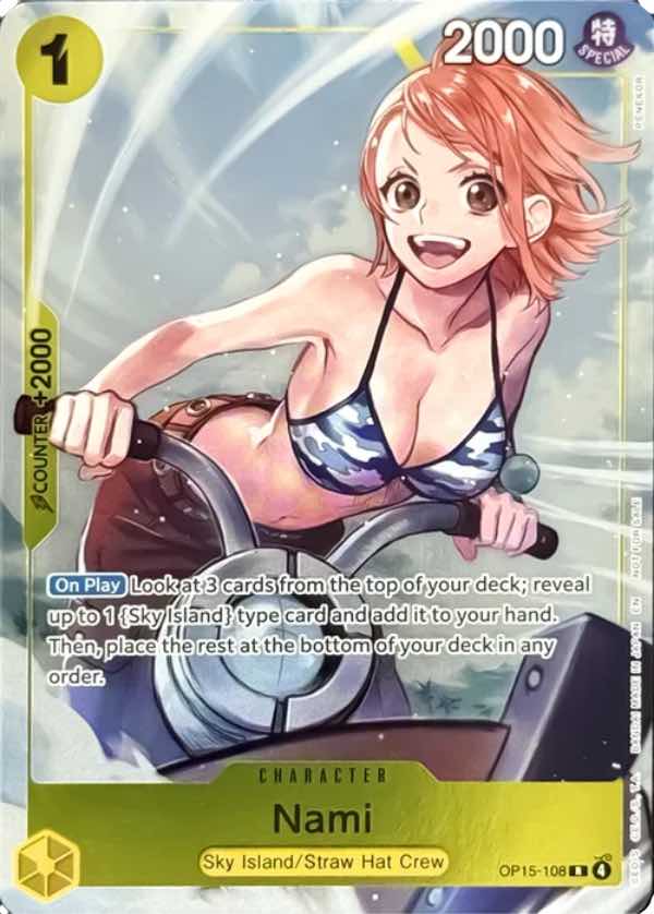 One Piece - Nami (OP15 - 108) (Dash Pack) - Adventure on Kami's Island (OP15 - EB04) by TCGDON on MYNTED