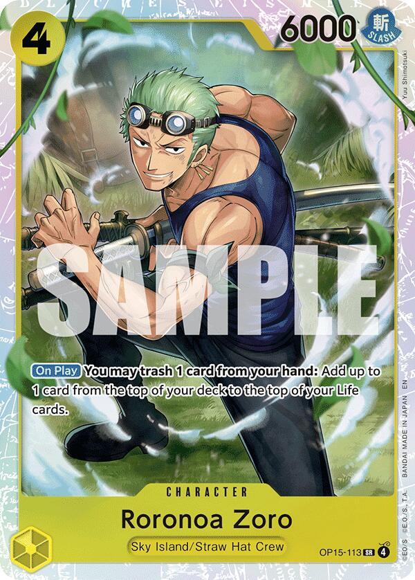 One Piece - Roronoa Zoro (OP15-113) - Adventure on Kami's Island (OP15-EB04) by TCGDON on MYNTED