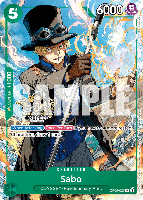 One Piece - Sabo - OP09 - 027 (3rd Anniversary Tournament 3 Brothers Pack - Carrying On His Will: 3rd Anniversary Tournament Cards (OP13 ANN) by TCGDON on MYNTED