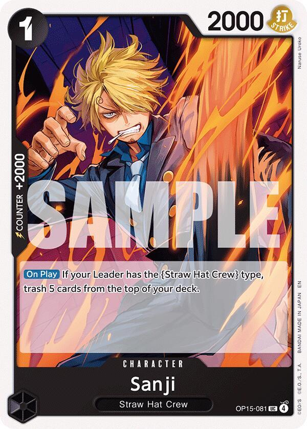 One Piece - Sanji (OP15 - 081) - Adventure on Kami's Island (OP15 - EB04) by TCGDON on MYNTED
