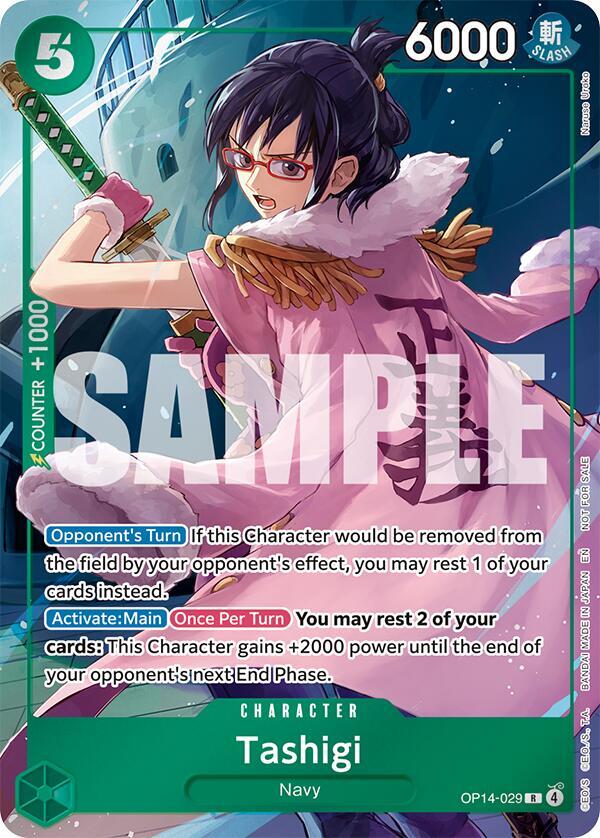 One Piece - Tashigi (Dash Pack) - The Azure Sea's Seven (OP14) by TCGDON on MYNTED