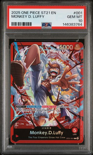 One Piece TCG: 2025 ONE PIECE STARTER DECK ST21-EX GEAR 5 001 MONKEY D. LUFFY by FunDemons on MYNTED