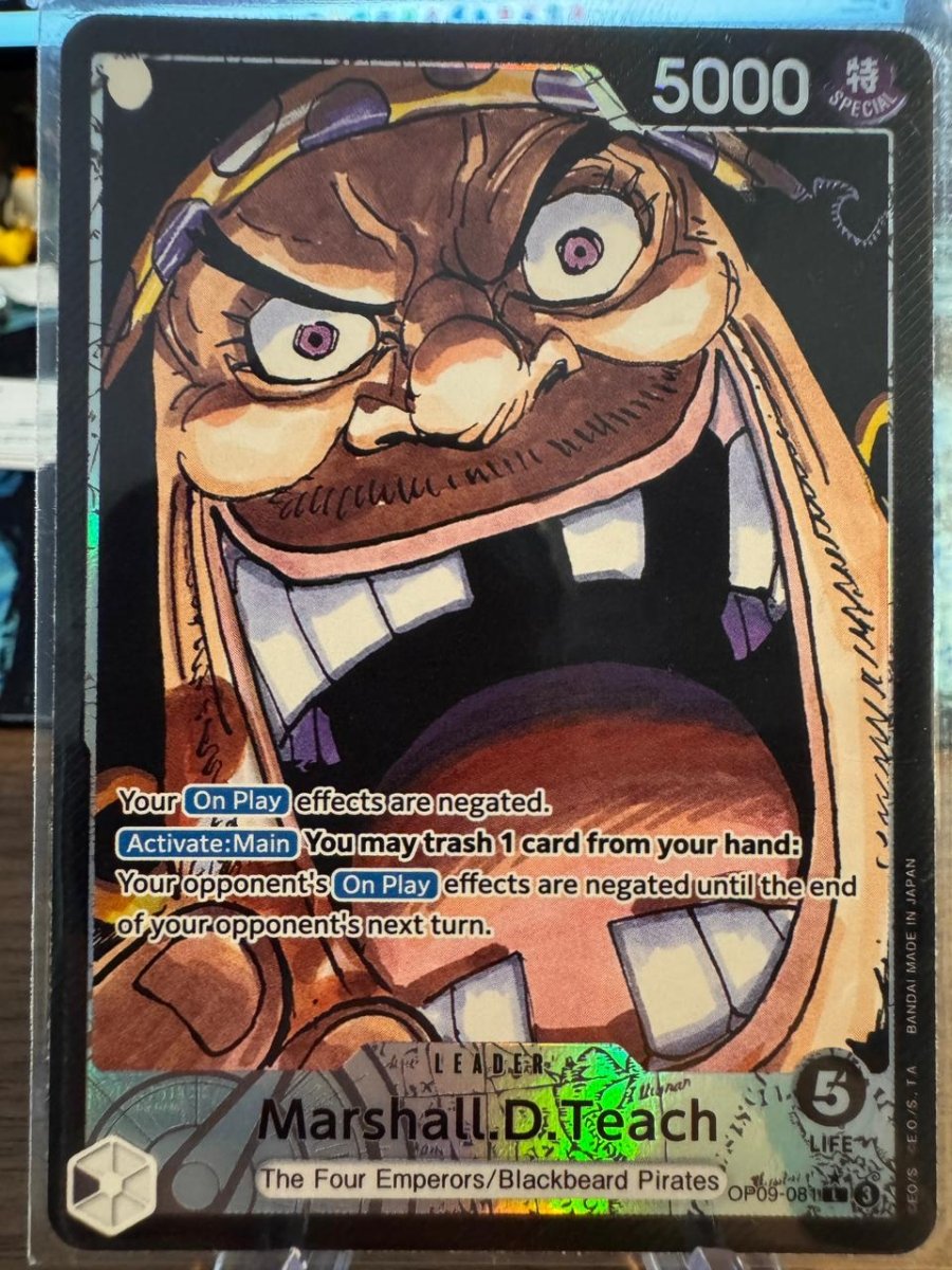 one piece TCGMarshall D. Teach OP09 - 081 Leader Alt Art English by Desert Pirates on MYNTED