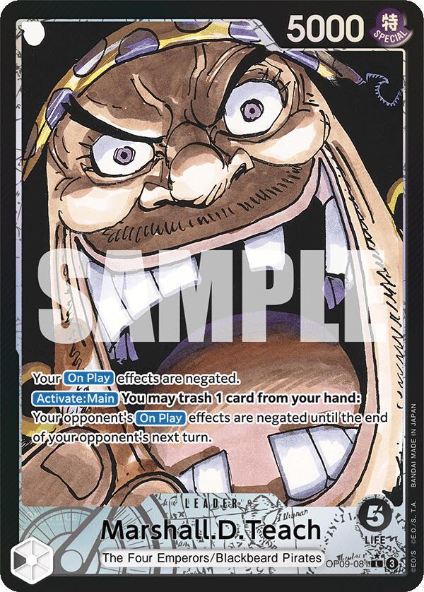 one piece TCGMarshall D. Teach OP09 - 081 Leader Alt Art English by Desert Pirates on MYNTED