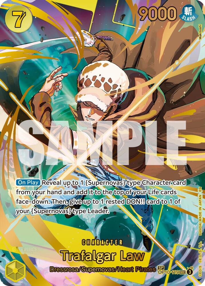 One Piece - Trafalgar Law - OP10 - 119 (SP) - Premium Booster - The Best - Vol. 2 (PRB - 02) by TCGDON on MYNTED