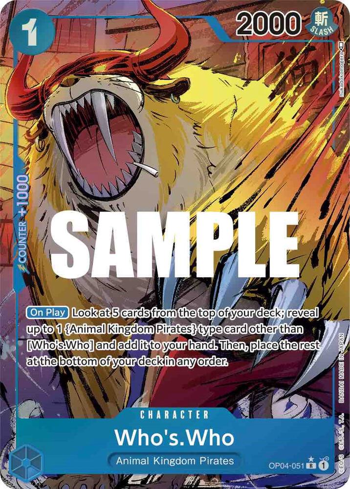 One Piece - Who's.Who (Alternate Art) - Kingdoms of Intrigue (OP04) by TCGDON on MYNTED