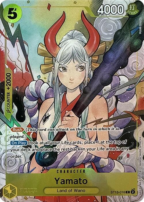 One Piece Yamato - ST13 - 016 - Alt Art - Dash Pack 2025 by TCGDON on MYNTED
