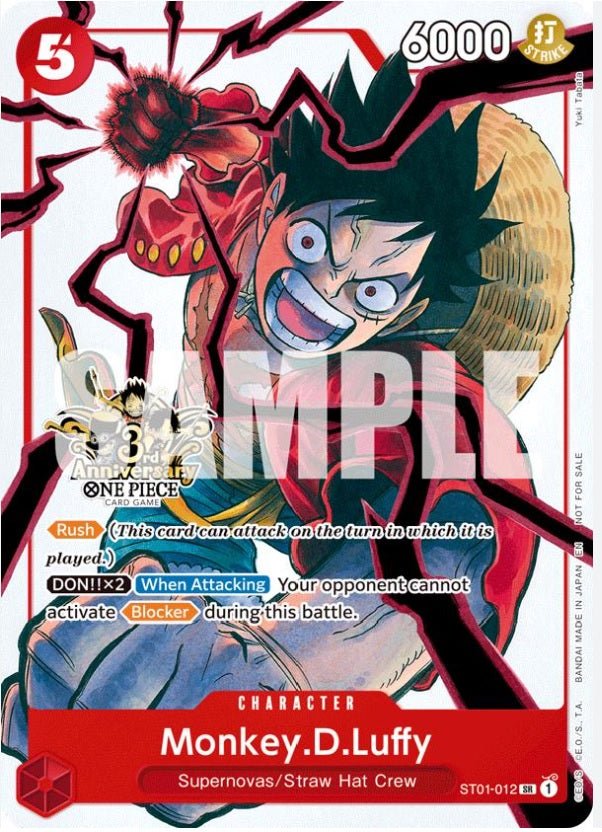 OP Luffy ST01 - 012 3rd Anniversary Stamped Promo by PlayVault on MYNTED