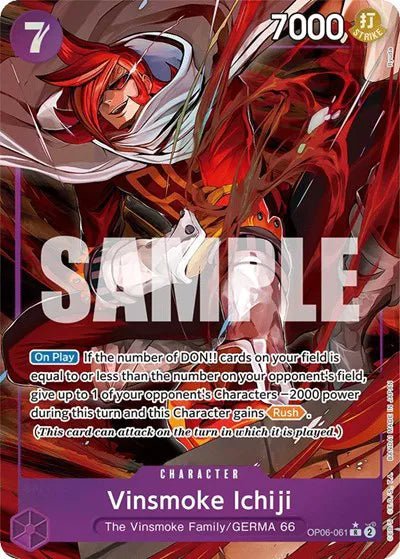 OP06 - 061 Vinsmoke Ichiji Alt Art by PlayVault on MYNTED