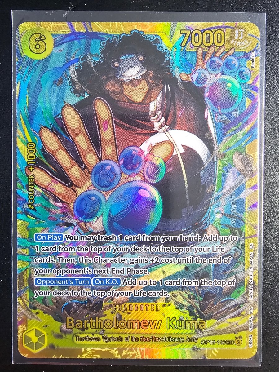 OP12 - 119 Batholomew Kuma alt art by PlayVault on MYNTED