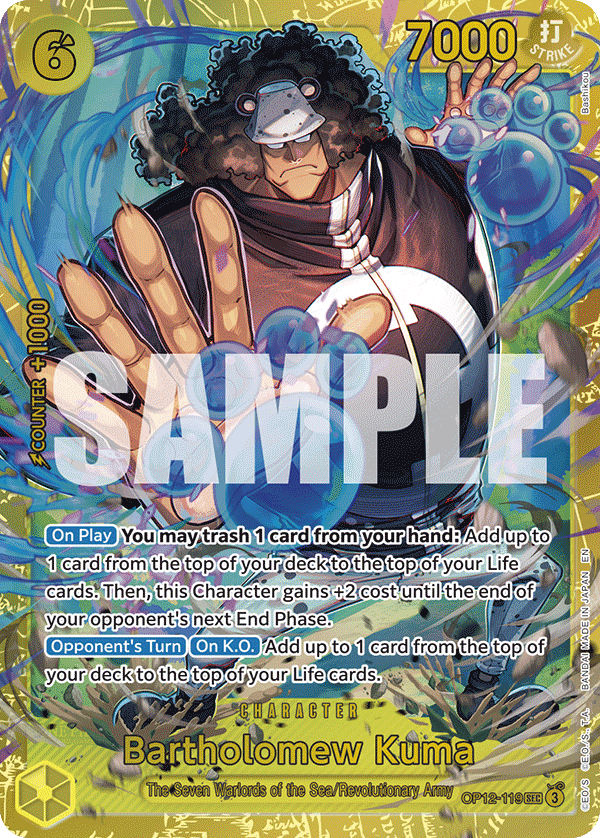 OP12 - 119 Batholomew Kuma alt art by PlayVault on MYNTED