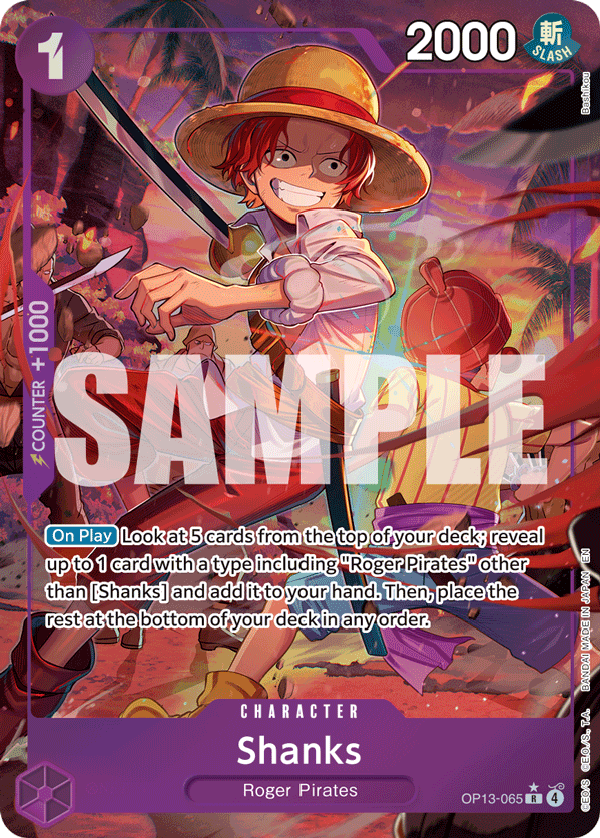 OP13 - 065 Shanks Alt Art by PlayVault on MYNTED