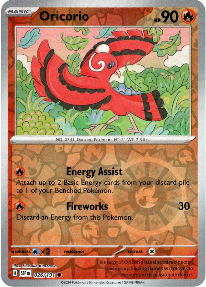 Oricorio [Reverse Holo] 26 Pokemon Surging Sparks by Moe‘s Vault on MYNTED