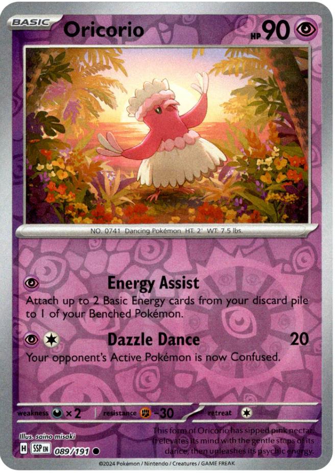 Oricorio [Reverse Holo] 89 Pokemon Surging Sparks by Moe‘s Vault on MYNTED