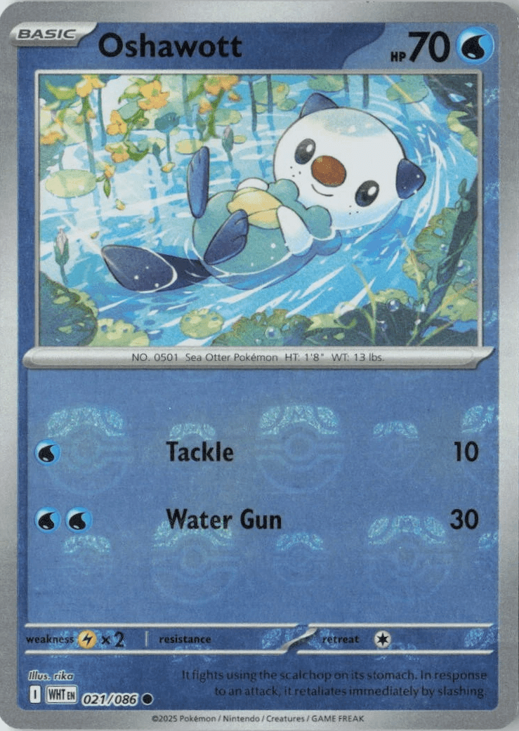 Oshawott - 021/086 (Master Ball Pattern) - SV: White Flare (WHT) by SAFAQATI on MYNTED