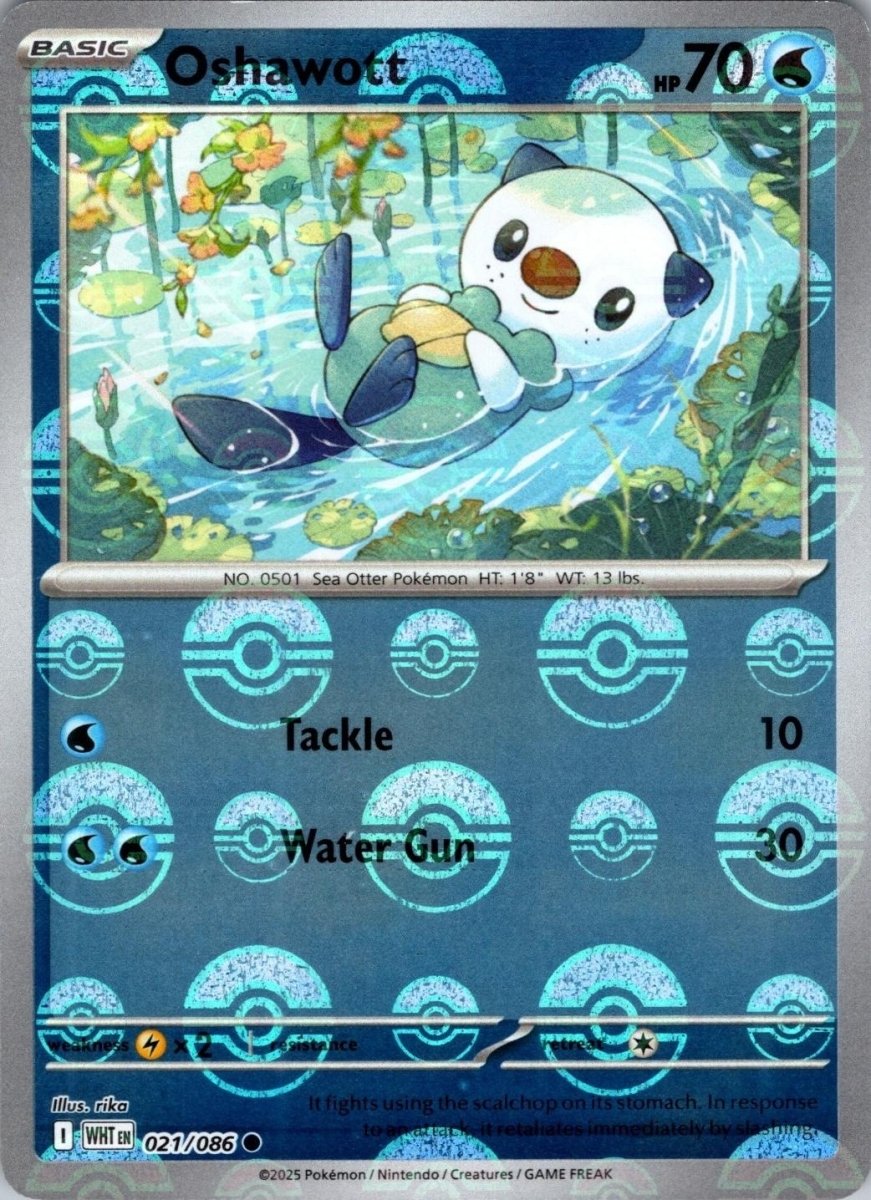 Oshawott - 021/086 (Poke Ball Pattern) - SV: White Flare (WHT) by SAFAQATI on MYNTED
