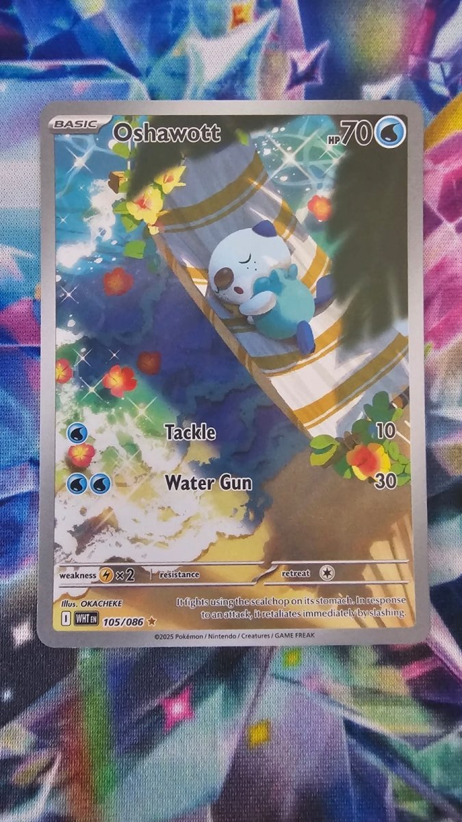 Oshawott 105/86 - White Flare - Illustration Rare by Light Collectibles on MYNTED