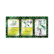 Pokemon - Paldean Fates Premium Collection 3 Card Magnetic Acrylic Case - (GREEN)