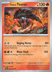 Paldean Tauros 028/193 Normal · Paldea Evolved (PAL) by PokeMarsi on MYNTED