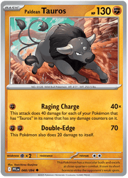 Paldean Tauros 048/094 Reverse Holo | Mega Evolution – Phantasmal Flames by Worth the XP on MYNTED