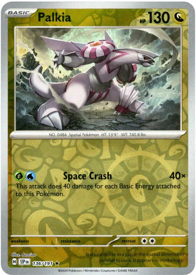 Palkia [Reverse Holo] 136 Pokemon Surging Sparks by Moe‘s Vault on MYNTED