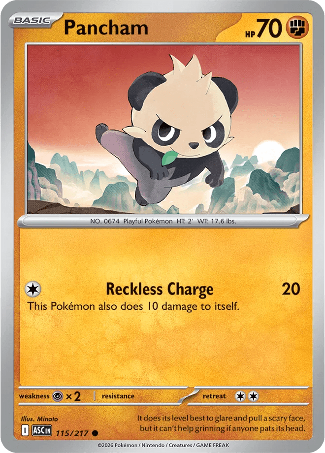 Pancham Ascended Heroes Common 115/217 by PokeMagic on MYNTED