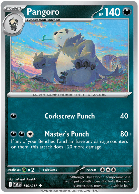 Pangoro 140/217 Uncommon | Mega Evolution – Ascended Heroes by Worth the XP on MYNTED