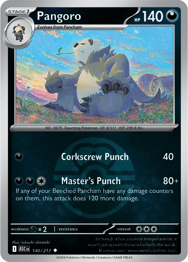 Pangoro (Love Ball) Ascended Heroes Uncommon • 140/217 Reverse Holofoil by Shark Pop Culture on MYNTED