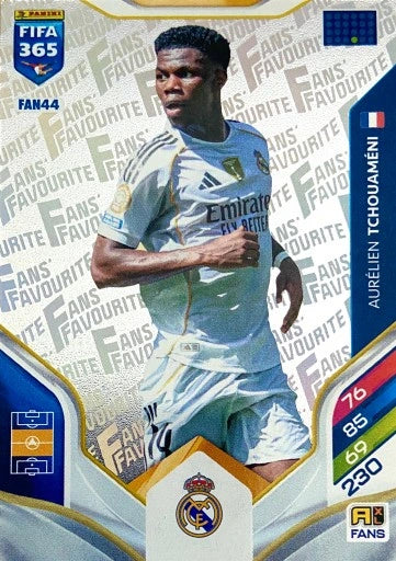 Aurélian Tchouaméni Fan Favourite Real Madrid FAN44 - Panini Fifa 365 Adrenalyn XL 2026.