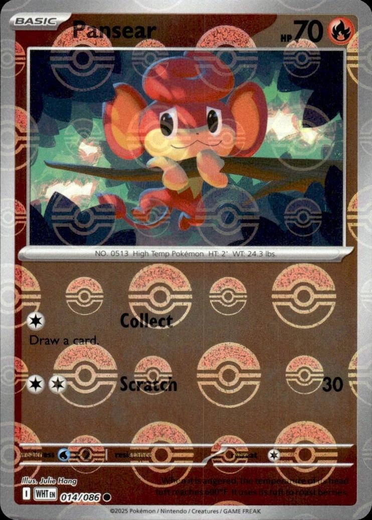 Pansear - 014/086 (Poke Ball Pattern) - SV: White Flare (WHT) by SAFAQATI on MYNTED