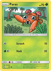 Paras (Reverse Holofoil) Hidden Fates Common 4/68 by PokeSource on MYNTED