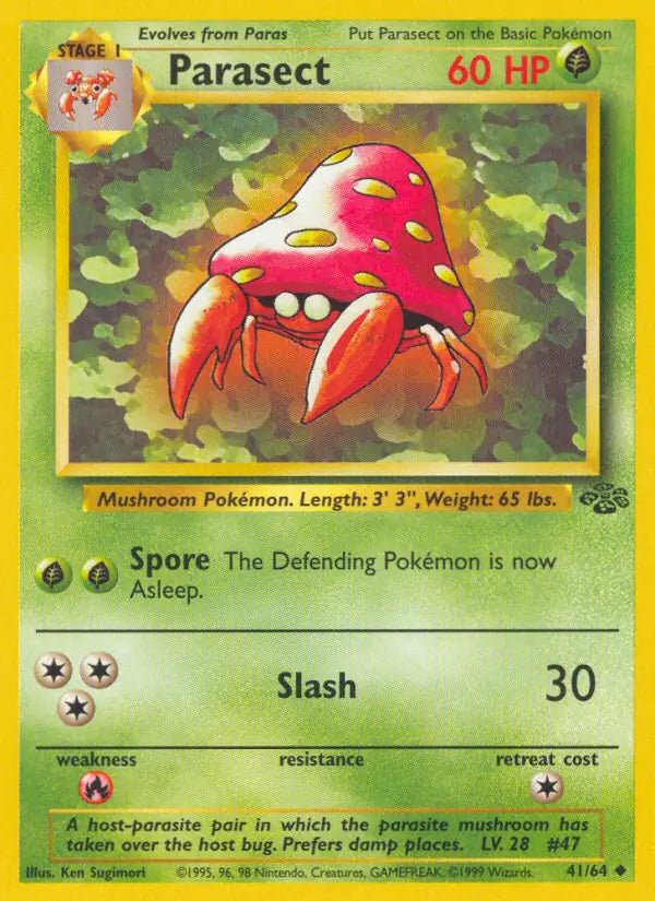Parasect Jungle Uncommon • 41 Unlimited by Marnie’s TCG on MYNTED