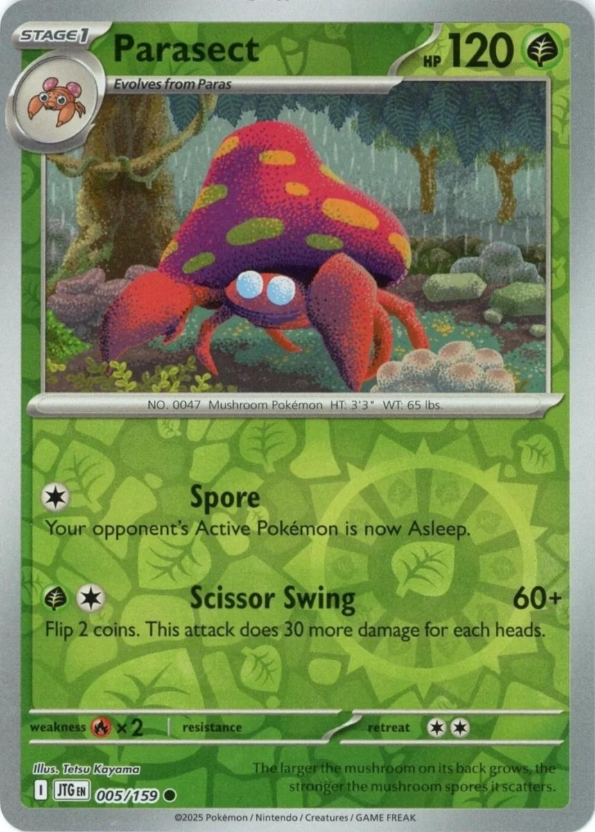 Parasect [Reverse Holo] 5 Pokemon Journey Together by Moe‘s Vault on MYNTED