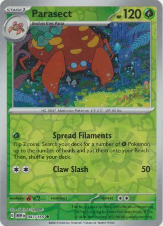 Parasect SV: 151 Uncommon • 047/165 Reverse Holofoil by Shark Pop Culture on MYNTED