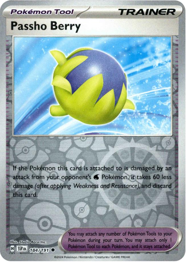 Passho Berry [Reverse Holo] 184 Pokemon Surging Sparks by Moe‘s Vault on MYNTED