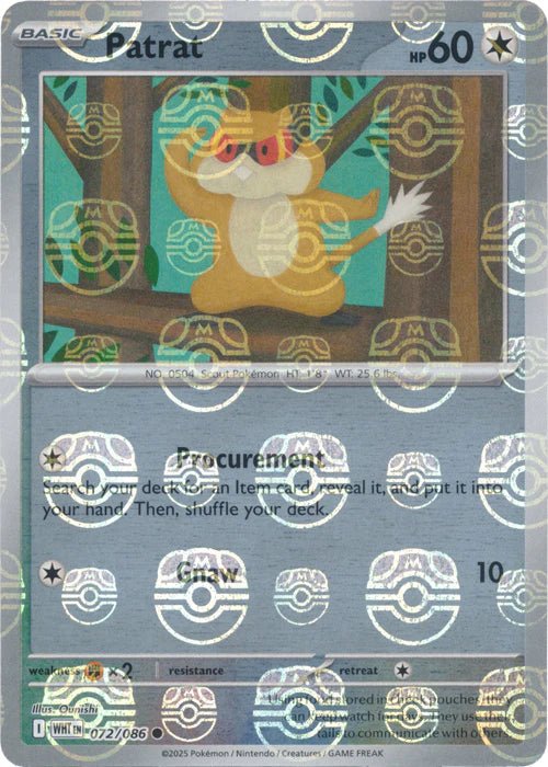 Patrat - 072/086 (Master Ball Pattern) - SV: White Flare (WHT) by SAFAQATI on MYNTED