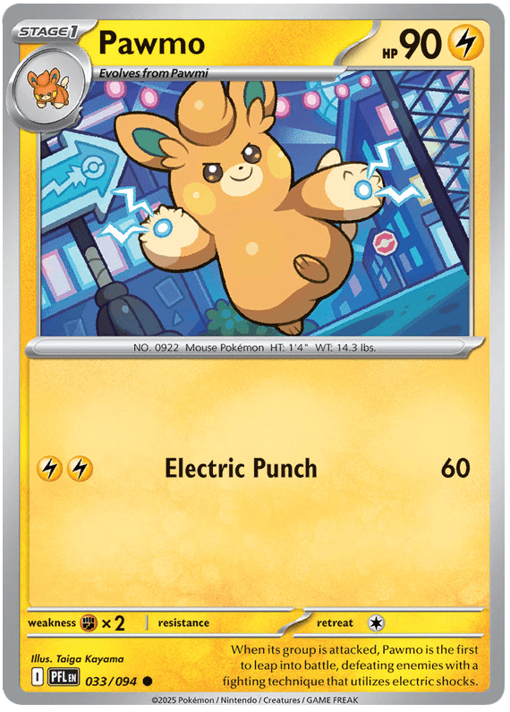 Pawmo 033/094 Common | Mega Evolution – Phantasmal Flames by Worth the XP on MYNTED