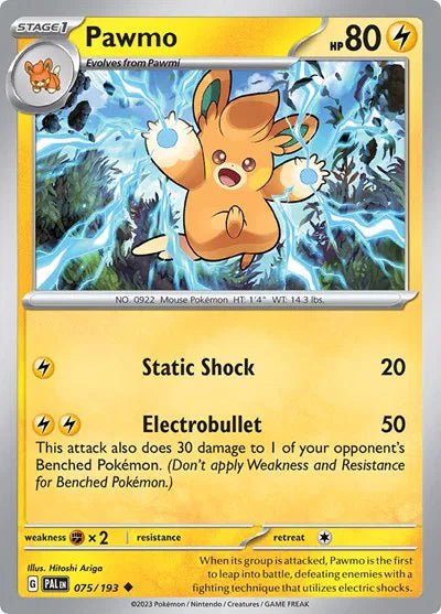 Pawmo 075/193 · Normal (Paldea Evolved) by Devastation Collectibles on MYNTED