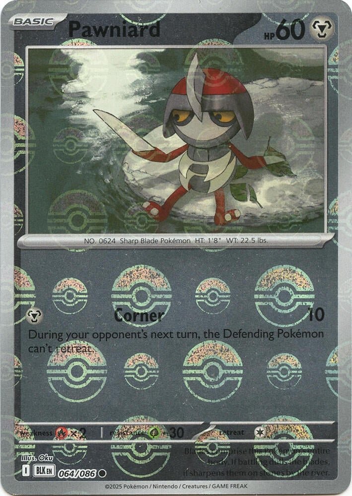 Pawniard 064/086 BLK Poke Ball Pattern by The Cardboard Grind on MYNTED