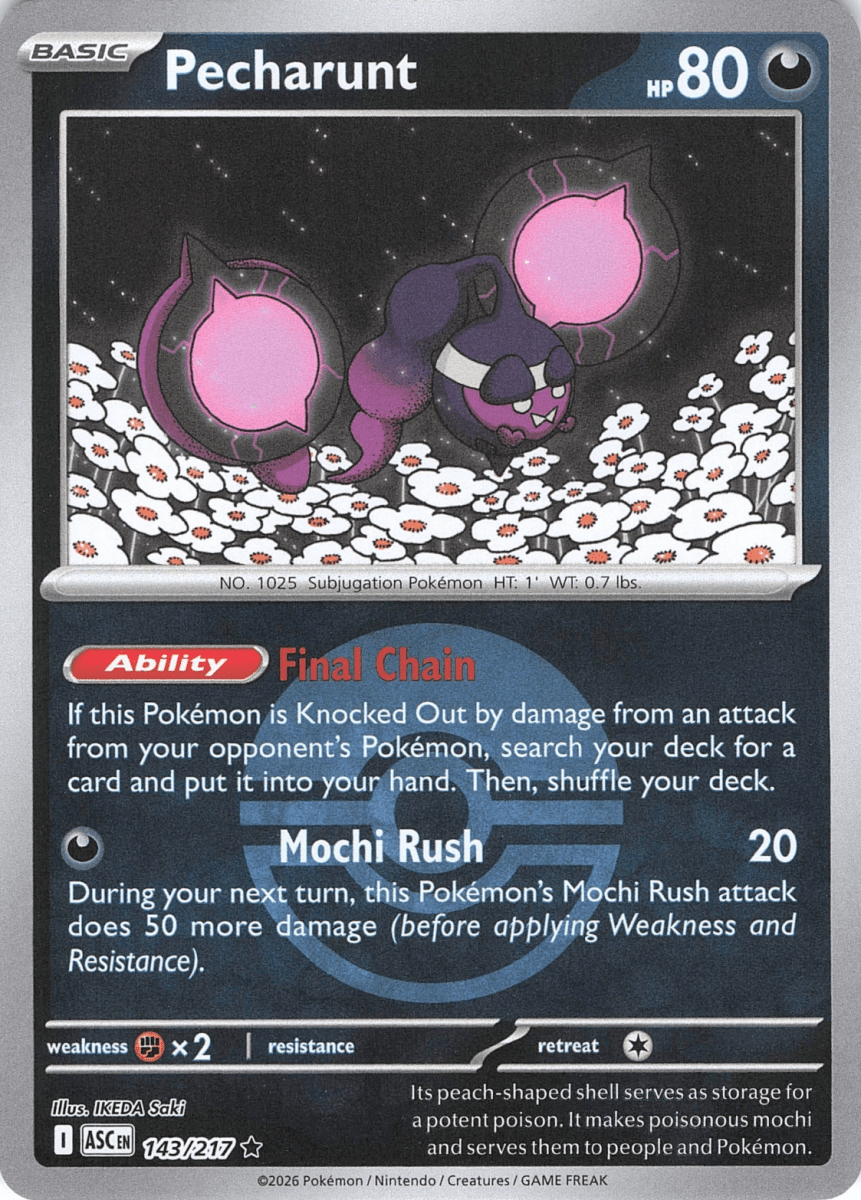 Pecharunt - 143/217 (Poke Ball) - ME: Ascended Heroes (ASC) by SAFAQATI on MYNTED
