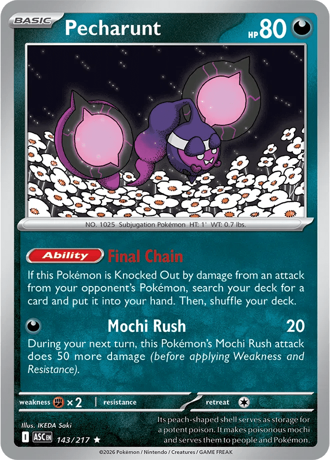 Pecharunt (Holo) Ascended Heroes Rare 143/217 by Shark Pop Culture on MYNTED