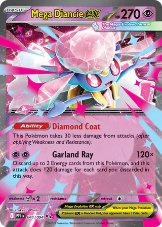 Mega Diancie ex Phantasmal Flames Double Rare 041/094