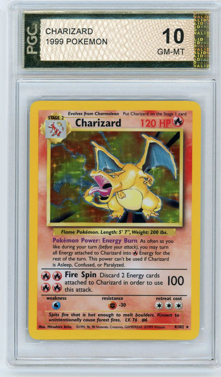 PGC 10 1999 Pokemon // Charizard 4/102 Holo WOTC // Base Set Unlimited by ICONTCG on MYNTED