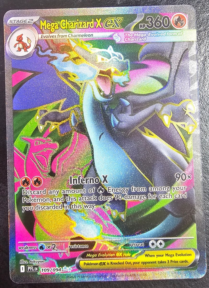 Phantasmal Flames Mega Charizard X Ex 109/094 by PlayVault on MYNTED